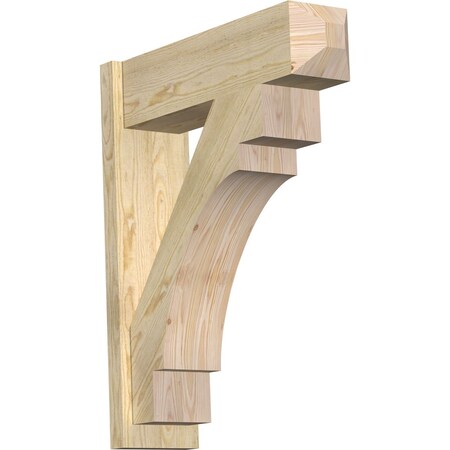 Ekena Millwork Merced Craftsman Rough Sawn Outlooker, Douglas Fir, 8"W x 28"D x 34"H OUT08X28X34MRC04RDF